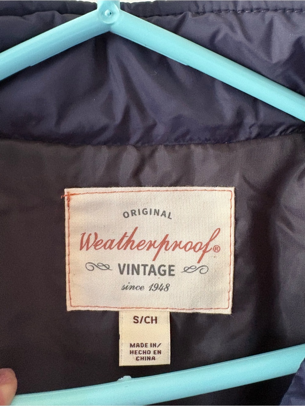 Biggby Original Weatherproof Vintage Size Small Blue - Picture 3 of 3